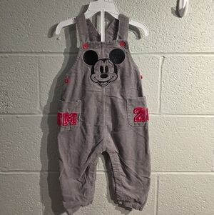 Disney Mickey Mouse Gray Overalls for Kids